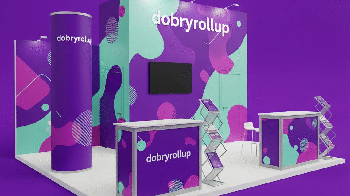 Projektowanie stoisk dla Beauty Europe – rzetelne ułożenie wielu marek produktów w jedną, czytelną całość przez dobryrollup.pl.